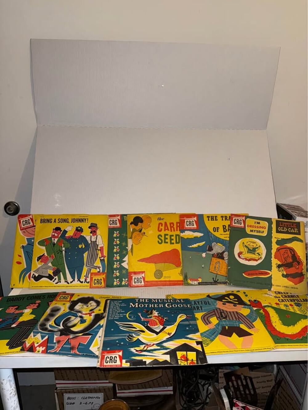 Lot of 11 vintage CRG kids records Children's Record Guild stories